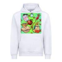 White school seamless pattern Urban Hoodie - BundleAndBundleShop