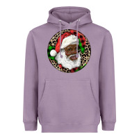 Lavender Afro Santa Christmas Heavyweight Hoodie - RanaPortraitStore