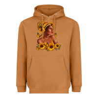 Meerkat Afro American woman sunflowers Heavyweight Hoodie - RanaPortraitStore