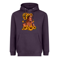 Afro American Woman Sunflowers Heavyweight Hoodie | Teevron