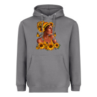 Storm Afro American woman sunflowers Heavyweight Hoodie - RanaPortraitStore