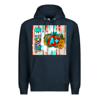 Navy teacher a+ tumbler Premium Hoodie - BundleAndBundleShop