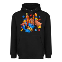 Black Autism afro girl sneakers Heavyweight Hoodie - RanaPortraitStore