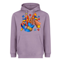 Lavender Autism afro girl sneakers Heavyweight Hoodie - RanaPortraitStore