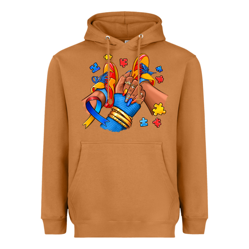 Autism Afro Girl Sneakers Heavyweight Hoodie by RanaPortraitStore | Teevron