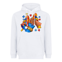 White Autism afro girl sneakers Heavyweight Hoodie - RanaPortraitStore