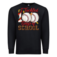 Black i tackled 100days of school baseball Premium Sweatshirt - texasbilliewilder