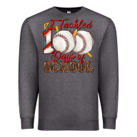 Charcoal Heather i tackled 100days of school baseball Premium Sweatshirt - texasbilliewilder