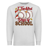 Dove Grey i tackled 100days of school baseball Premium Sweatshirt - texasbilliewilder