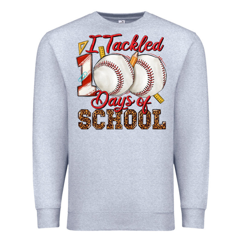 I Tackled 100days Of School Baseball Premium Sweatshirt by texasbilliewilder | Teevron