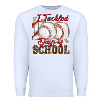 White i tackled 100days of school baseball Premium Sweatshirt - texasbilliewilder