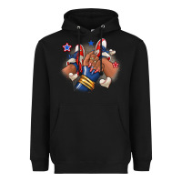 Black Baseball afro girl sneakers Heavyweight Hoodie - RanaPortraitStore