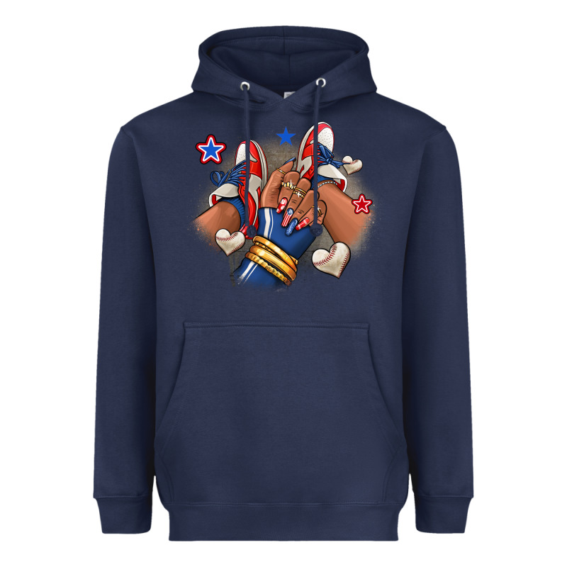 Baseball Afro Girl Sneakers Heavyweight Hoodie by RanaPortraitStore | Teevron