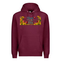 Burgundy blessed teacher libbey glass Premium Hoodie - BundleAndBundleShop