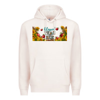 Pale Pink blessed teacher libbey glass Premium Hoodie - BundleAndBundleShop