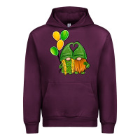 Mauve Wine St Patrick's Day Gnomes Urban Hoodie - Jasminsmagicworld