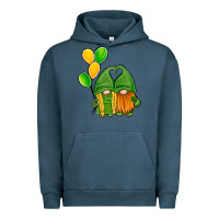 Pigment Midnight Navy St Patrick's Day Gnomes Urban Hoodie - Jasminsmagicworld