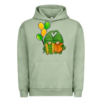 Pigment Oil Green St Patrick's Day Gnomes Urban Hoodie - Jasminsmagicworld