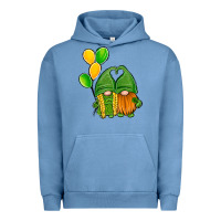 Pigment Pebble Blue St Patrick's Day Gnomes Urban Hoodie - Jasminsmagicworld