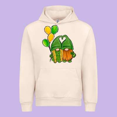 St Patrick's Day Gnomes Urban Hoodie Designed By Jasminsmagicworld