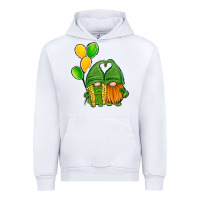 White St Patrick's Day Gnomes Urban Hoodie - Jasminsmagicworld
