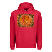 Cardinal glitter leopard basketball background Premium Hoodie - RanaPortraitStore