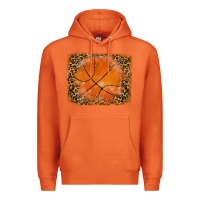 Carrot glitter leopard basketball background Premium Hoodie - RanaPortraitStore