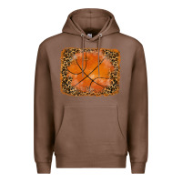Chestnut glitter leopard basketball background Premium Hoodie - RanaPortraitStore