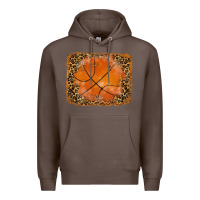 Coffee glitter leopard basketball background Premium Hoodie - RanaPortraitStore