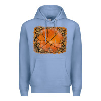 Colony Blue glitter leopard basketball background Premium Hoodie - RanaPortraitStore