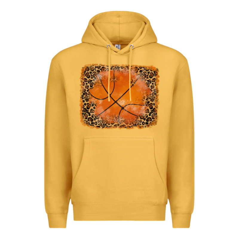 Glitter Leopard Basketball Background Premium Hoodie by RanaPortraitStore | Teevron