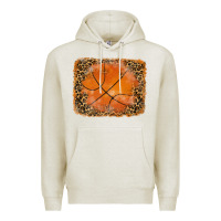 Oatmeal Heather glitter leopard basketball background Premium Hoodie - RanaPortraitStore