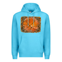 Ocean Blue glitter leopard basketball background Premium Hoodie - RanaPortraitStore