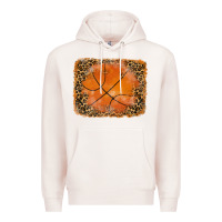 Pale Pink glitter leopard basketball background Premium Hoodie - RanaPortraitStore