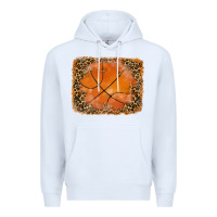 White glitter leopard basketball background Premium Hoodie - RanaPortraitStore