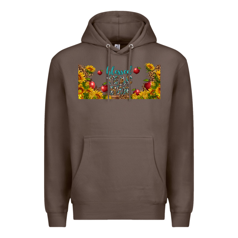 Blessed Teacher Libbey Glass Premium Hoodie by BundleAndBundleShop | Teevron
