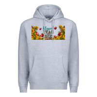 Heather Grey blessed teacher libbey glass Premium Hoodie - BundleAndBundleShop