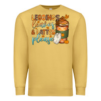 Antique Gold leggins leaves and lattes Premium Sweatshirt - Zillion Design Studio