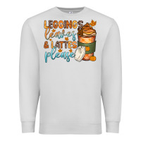 Dove Grey leggins leaves and lattes Premium Sweatshirt - Zillion Design Studio