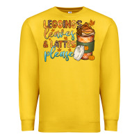 Lemon leggins leaves and lattes Premium Sweatshirt - Zillion Design Studio