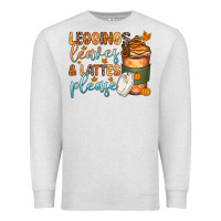Oatmeal Heather leggins leaves and lattes Premium Sweatshirt - Zillion Design Studio