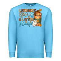 Ocean Blue leggins leaves and lattes Premium Sweatshirt - Zillion Design Studio