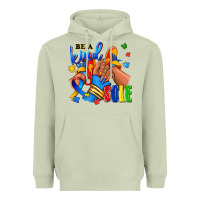 Matcha Be a kind sole Autism afro girl sneakers Heavyweight Hoodie - RanaPortraitStore