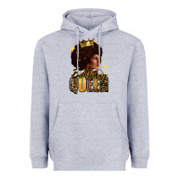 Heather Grey Birthday queen afro girl Heavyweight Hoodie - RanaPortraitStore
