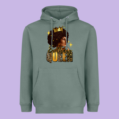 Heavyweight Hoodie Birthday queen afro girl