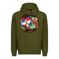 Army Green dominican republic coasters Premium Hoodie - AdoDesignShop