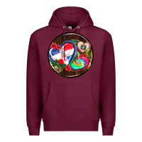 Burgundy dominican republic coasters Premium Hoodie - AdoDesignShop