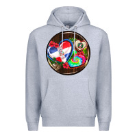 Heather Grey dominican republic coasters Premium Hoodie - AdoDesignShop