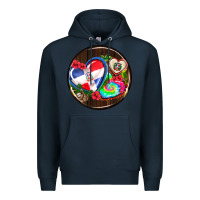 Navy dominican republic coasters Premium Hoodie - AdoDesignShop