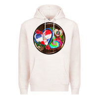 Pale Pink dominican republic coasters Premium Hoodie - AdoDesignShop
